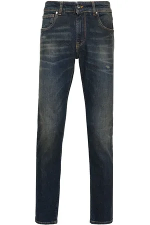 SALVATORE SANTORO Vaqueros skinny con efecto lavado