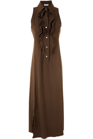 AMIR SLAMA Vestido largo con volantes
