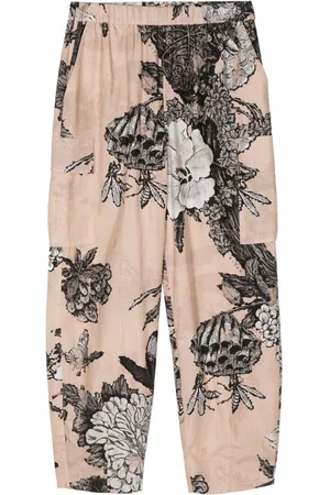 BIYAN Pantalones capri con estampado floral