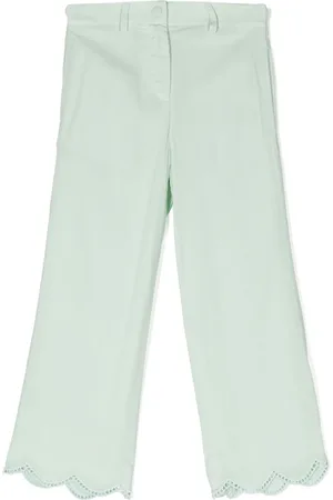 Stella McCartney Pantalones anchos festoneados