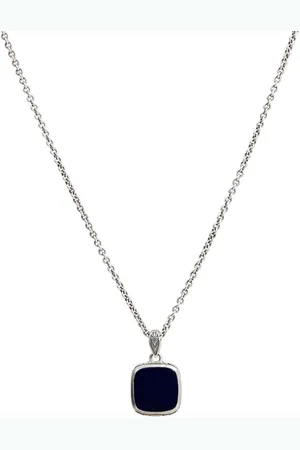 John Varvatos Collar con colgante de ónix