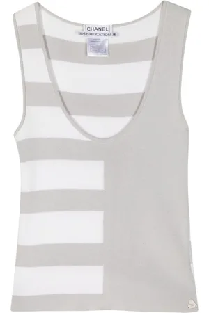 CHANEL Top a rayas 2000