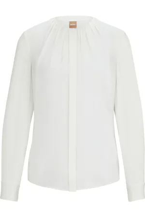 HUGO BOSS Blusa con cuello fruncido