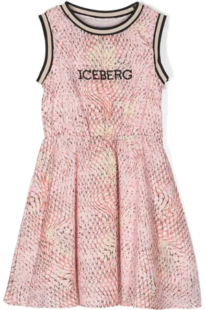 Iceberg Vestido con estampado de piel de serpiente