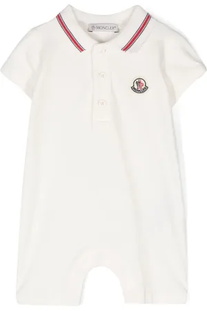 Moncler Pelele de piqué con aplique del logo