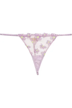 FLEUR DU MAL Tanga Petal en V bordado