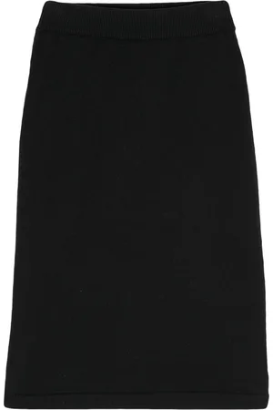 CHANEL Falda midi de punto 2000