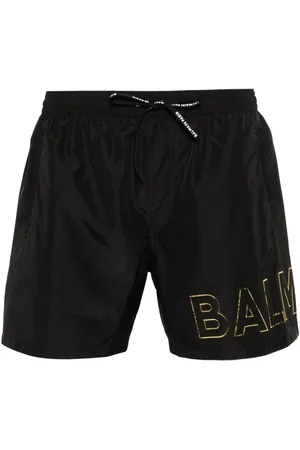 Balmain Bañador con logo en relieve
