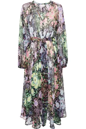 PIERRE-LOUIS MASCIA Vestido largo con estampado floral