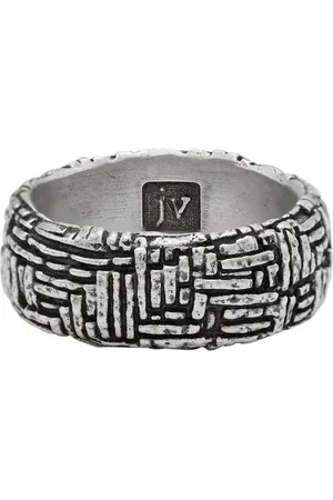 John Varvatos Anillo Woven en plata de ley