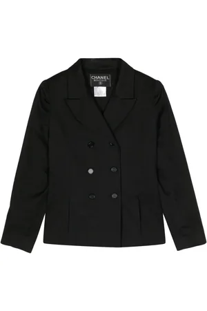 CHANEL Chaqueta con doble botonadura y logo 1998