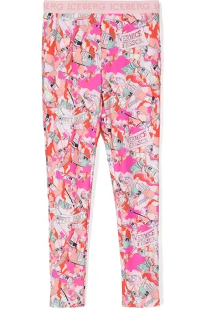 Iceberg Leggins estampados con logo en la cinturilla