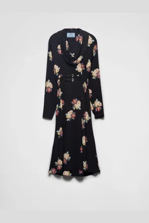 Prada Vestido midi con estampado floral