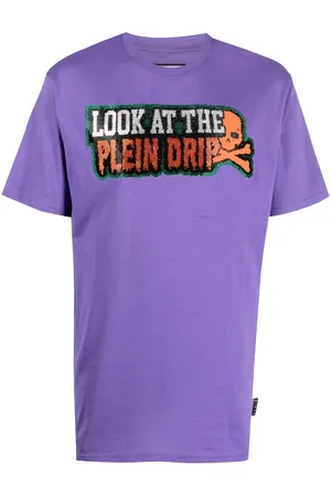 Philipp Plein Camiseta con logo y gemas