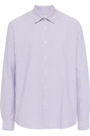Sunspel Camisa de popelina a rayas verticales