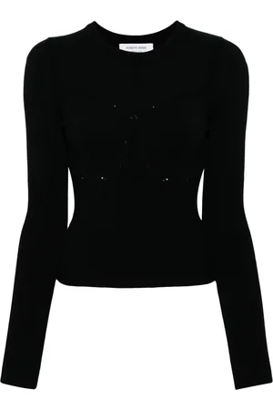 Marine Serre Jersey recto con cuello redondo