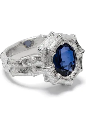 Bleue Burnham Anillo de cóctel Bound Willow con zafiro