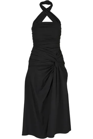 Carolina Herrera Vestido fruncido con cuello halter
