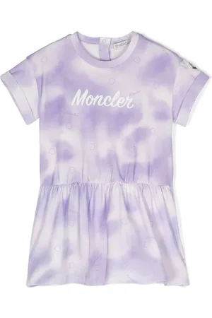 Moncler Vestido con estampado tie-dye y logo