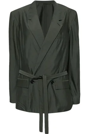 LEMAIRE Blazer con doble botonadura y cinturón