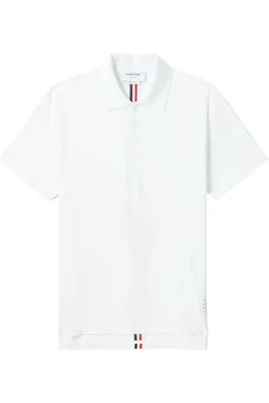 Thom Browne Polo con rayas en la espalda