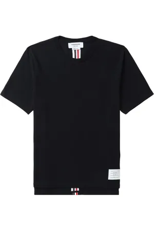 Thom Browne Camiseta con aplique de rayas en la parte posterior