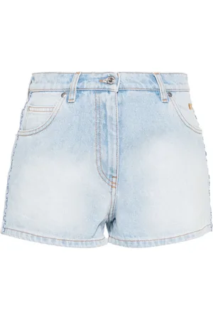 Msgm Pantalones vaqueros cortos con logo bordado