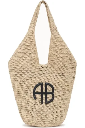 ANINE BING Bolso shopper Leah con parche del logo