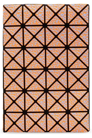 Issey Miyake Tarjetero con motivo geométrico