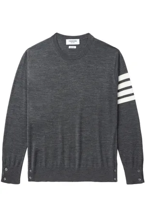 Thom Browne Jersey con motivo 4-Bar y cuello redondo