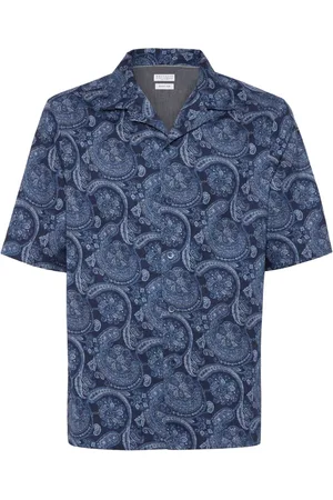 Brunello Cucinelli Camisa con estampado de cachemira
