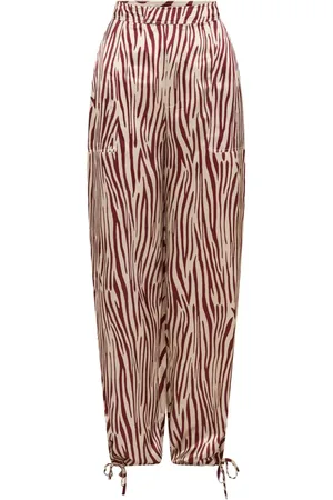 Nicholas Pantalones Nori de seda