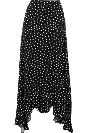 Stella McCartney Falda larga asimétrica a lunares