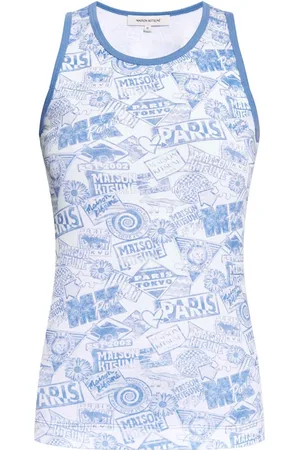 Maison Kitsuné Top Surf Collage sin mangas