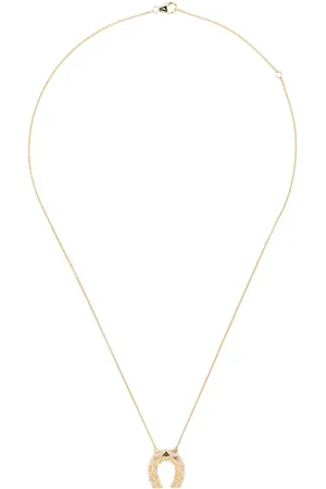HARWELL GODFREY Collar Mini Horseshoe en oro amarillo de 18 ct con colgante