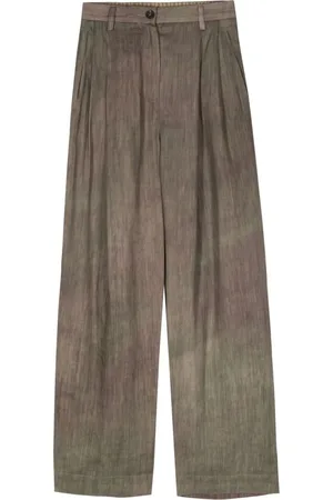 ZIGGY CHEN Pantalones anchos teñidos