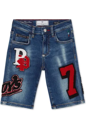 Philipp Plein Pantalones vaqueros cortos con apliques
