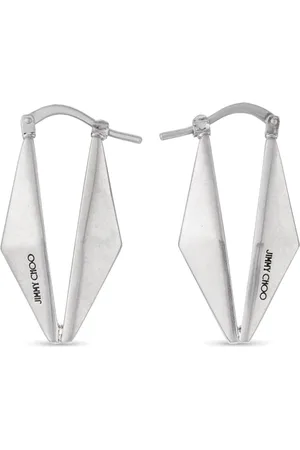 Jimmy Choo Pendientes Diamond con logo grabado