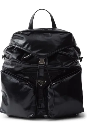 Prada Mochila con placa del logo