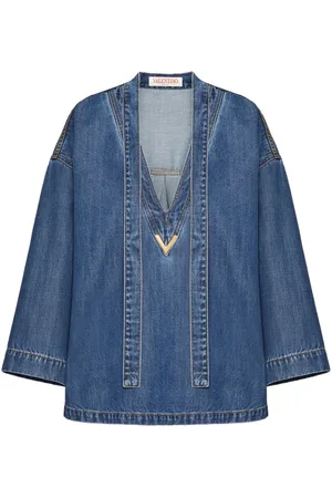 VALENTINO GARAVANI Blusa vaquera con placa V