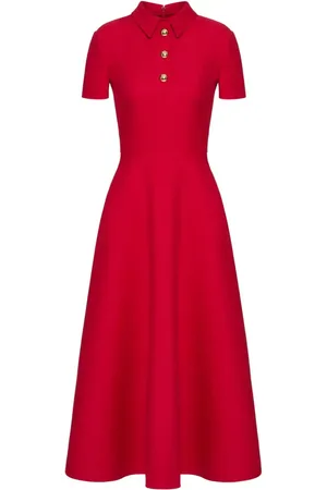 VALENTINO GARAVANI Vestido largo con cuello de polo