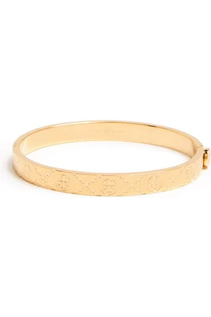 Tory Burch Pulsera T Monogram con bisagra