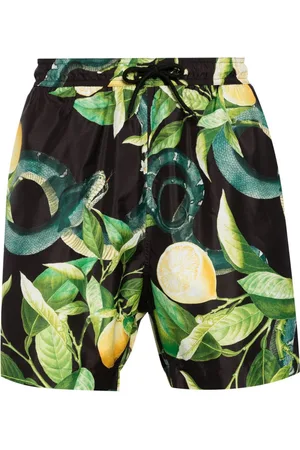 Roberto Cavalli Bañador con motivo Tiger Tooth