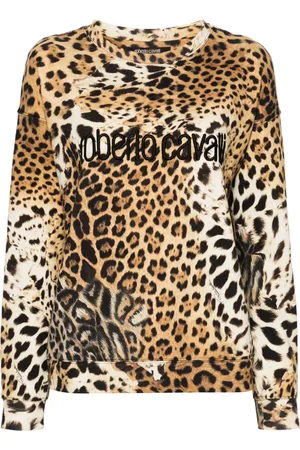 Roberto Cavalli Sudadera con estampado Jaguar Skin