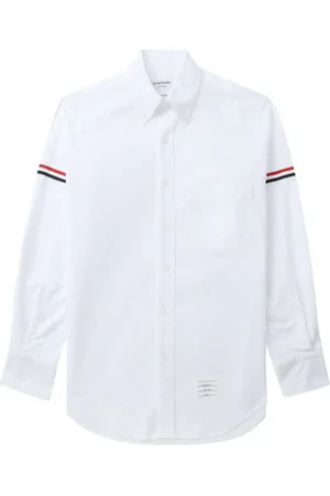 Thom Browne Camisa oxford con motivo en grosgrain