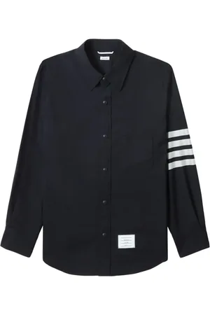 Thom Browne Camisa con motivo 4-Bar en la manga