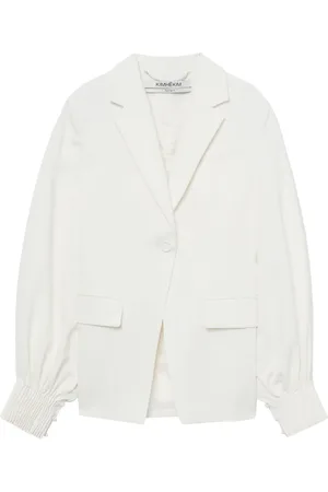 KIMHEKIM Chaqueta con manga fruncida