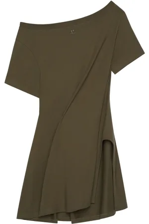 Courrèges Vestido corto con cuello barco