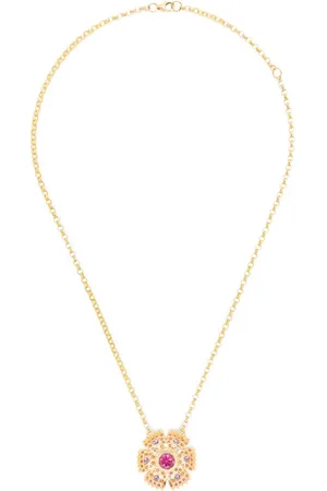 HARWELL GODFREY Collar Petunia en oro amarillo de 18 ct con múltiples piedras