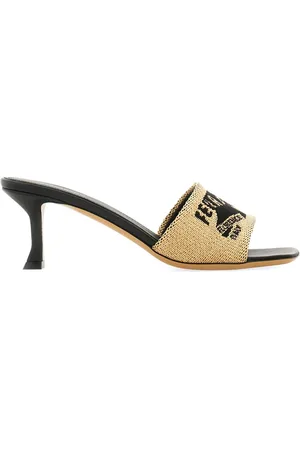 Salvatore Ferragamo Mules de rafia con tacón de 55 mm